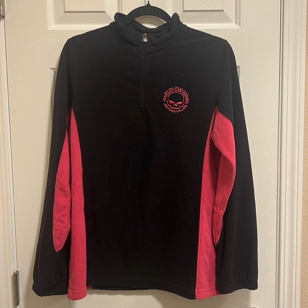 Harley-Davidson Black and Pink Pullover